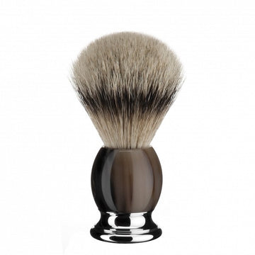 Πινέλο Ξυρίσματος Silvertip Badger, με τρίχα ασβού, λαβή από κέρατο βούβαλου - 93B42