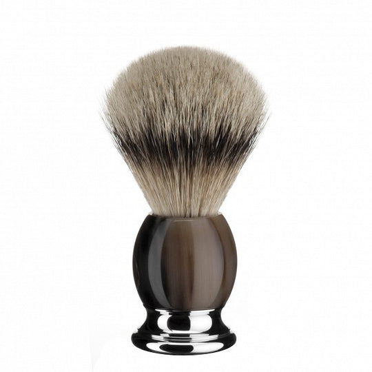 Πινέλο Ξυρίσματος Silvertip Badger, με τρίχα ασβού, λαβή από κέρατο βούβαλου - 93B42
