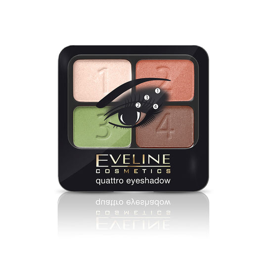 Σκιά ματιών Eveline Quattro Eyeshadows Smokey Eyes αρ. 8