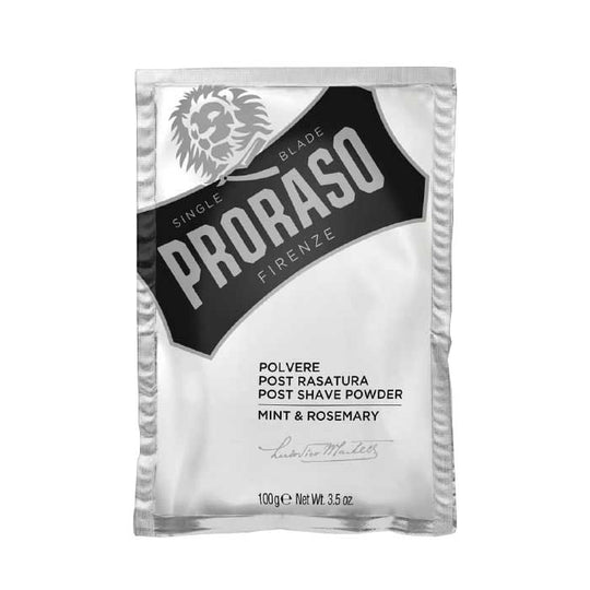 Πούδρα ταλκ Proraso μέντα και δεντρολίβανο 100g
