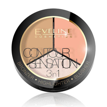 Πούδρα Eveline Contour Sensation 3σε1 αρ. 02 ροδακινί μπεζ