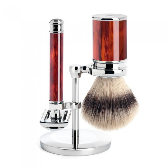 Set barbierit cu aparat clasic cu piaptan deschis S91M103