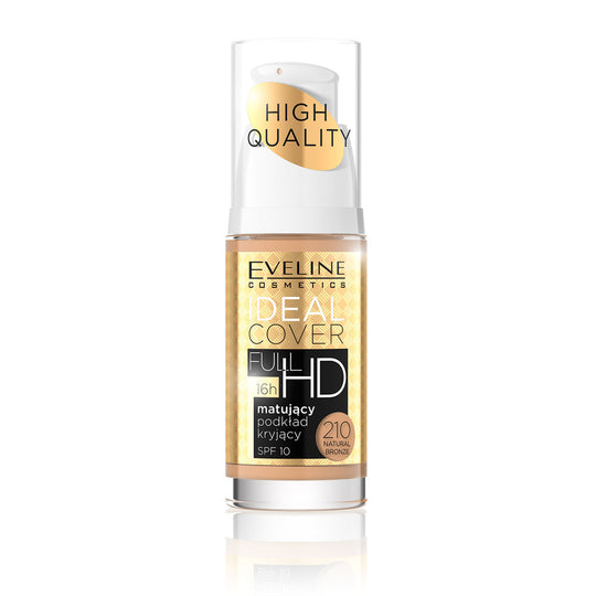 Eveline Ideal Cover Full HD Matt Make Up Νο. 210 Natural Bronze 30 ml