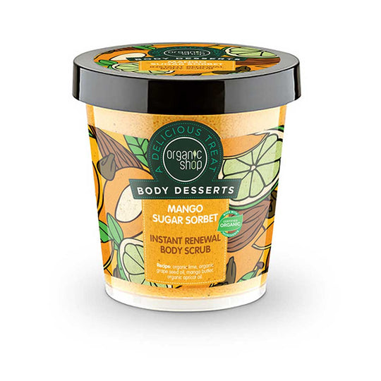 Organic Shop Body Dessert Mango Sugar Sorbet Instant Renewal Απολεπιστικό Σώματος 450 ml