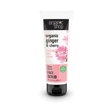 Scrub καθαρισμού προσώπου Organic Shop Ginger Cherry 75 ml