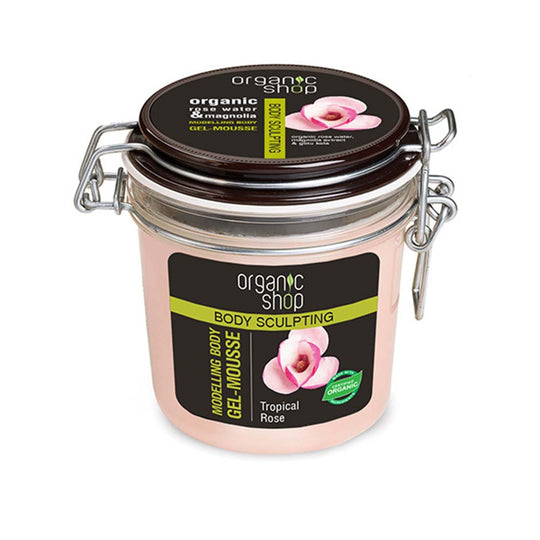 Organic Shop Tropical Rose Αφρόλουτρο & Gel Σώματος για Σμίλευση 350 ml