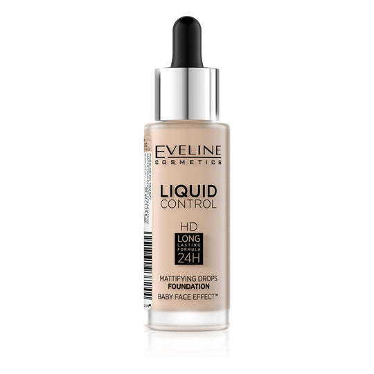Eveline Liquid Control Make-up με σταγονόμετρο Light Beige Νο. 10 - 32 ml