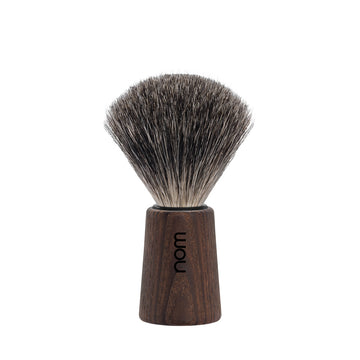 Πινέλο Ξυρίσματος Pure Badger με τρίχες ασβού, ξύλινη λαβή από φτελιά Theo 81 Dark Ash