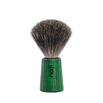 Πινέλο Ξυρίσματος Pure Badger με τρίχες ασβού, ξύλινη λαβή από φτελιά Theo 81 Green Ash