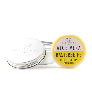 Σαπούνι ξυρίσματος Haslinger Aloe Vera με μεταλλικό μπολ