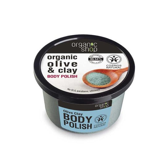 Πίλινγκ σώματος Organic Shop Olive Clay 250 ml