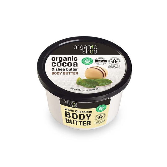 Βούτυρο σώματος Organic Shop White Chocolate 250 ml