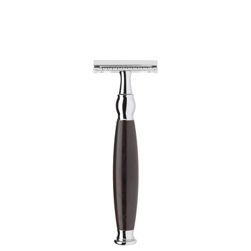 Κλασική ξυριστική μηχανή Safety Razor με λαβή από αφρικανικό ξύλο blackwood με κλειστή χτένα Sophist R 85 SR