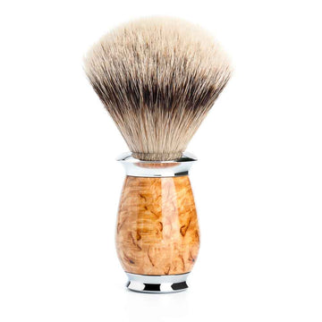 Πινέλο Ξυρίσματος Silvertip Badger με τρίχα ασβού και λαβή από ξύλο καρελιανής σημύδας 091 H 55