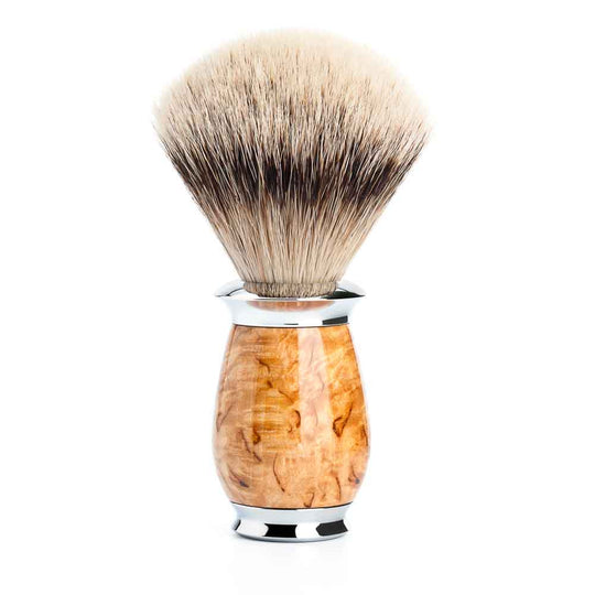 Πινέλο Ξυρίσματος Silvertip Badger με τρίχα ασβού και λαβή από ξύλο καρελιανής σημύδας 091 H 55