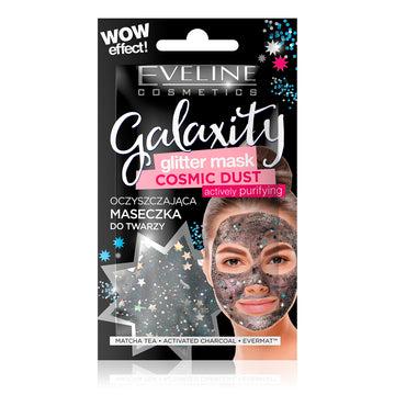 Μάσκα προσώπου με γκλίτερ Eveline Galaxity Cosmic Dust 10 ml