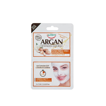 Μάσκα προσώπου αντιρυτιδική με argan Equilibra 2x 7,5 ml