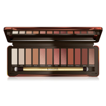 Σκιές ματιών Eveline Eyeshadow Mocha 12 αποχρώσεις