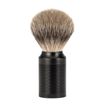 Πινέλο Ξυρίσματος Silvertip Badger με τρίχα ασβού και λαβή από ανοξείδωτο ατσάλι Muehle Rocca 091 M 96 JET