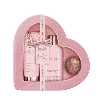 Σετ δώρου Baylis & Harding Jojoba Vanilla & Almond Oil Heart