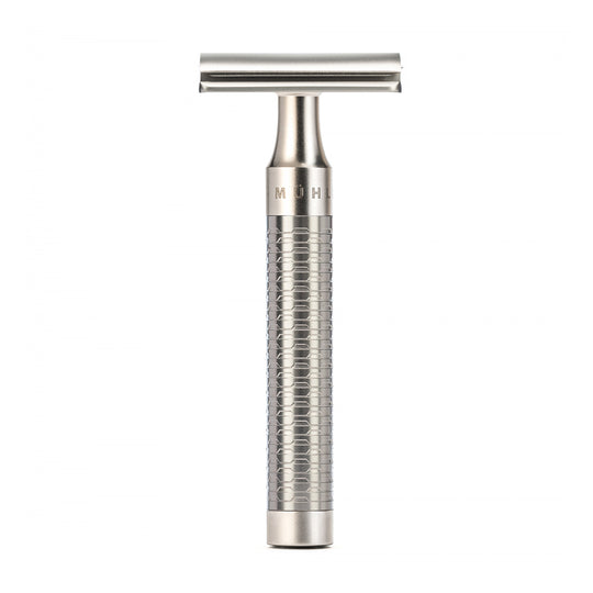 Κλασική ξυριστική μηχανή Safety Razor με κλειστή χτένα, από ανοξείδωτο ατσάλι, Muehle Rocca R94