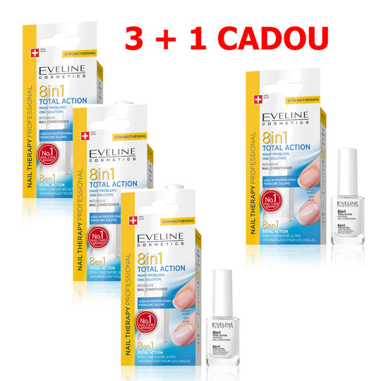 Θεραπεία νυχιών 8 σε 1 Eveline 3 + 1 ΔΩΡΟ