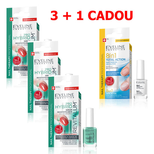 Θεραπεία νυχιών Eveline Revitalum Pro Hybrid Serum 3 + 1 ΔΩΡΟ