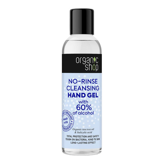 Απολυμαντικό χεριών Organic Shop με βιολογικό έλαιο τεϊόδεντρου, 60% αλκοόλη, σαλικυλικό οξύ, 200 ml