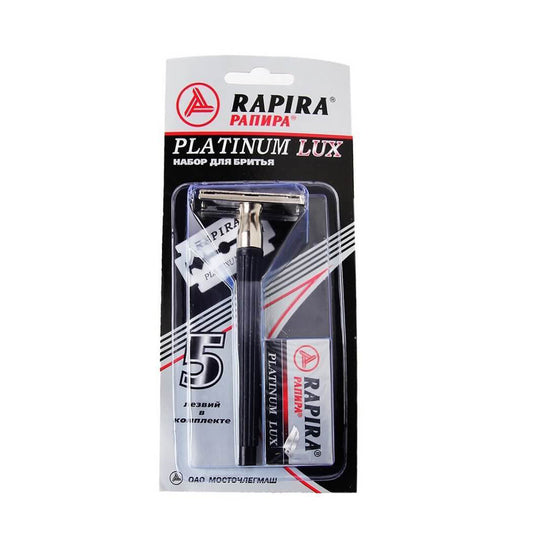 Ξυριστική μηχανή Rapira με σετ 5 λεπίδες Platinum Lux