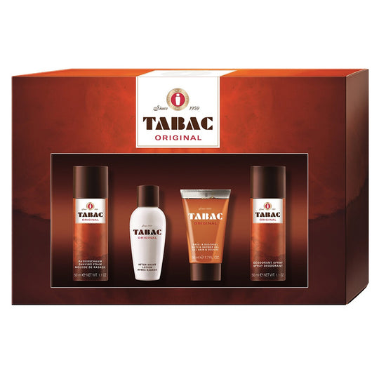 Σετ Tabac Original με λοσιόν για μετά το ξύρισμα, αφρόλουτρο, αφρό ξυρίσματος και αποσμητικό σπρέι