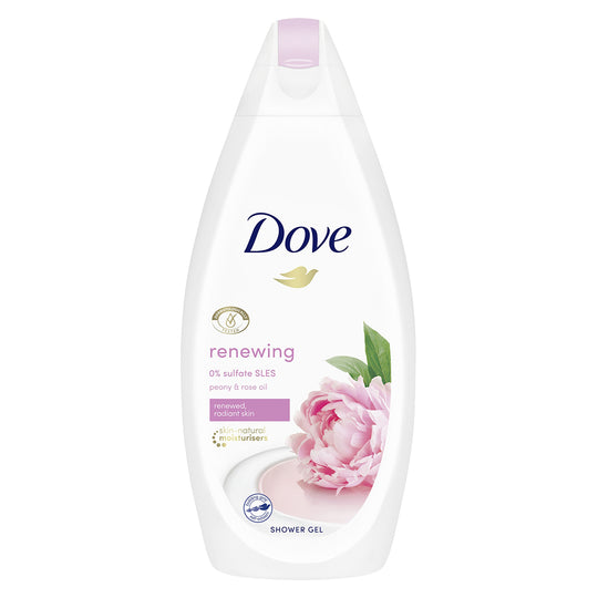 Αφρόλουτρο Dove Renewing με παιώνια και έλαιο τριαντάφυλλου 500 ml