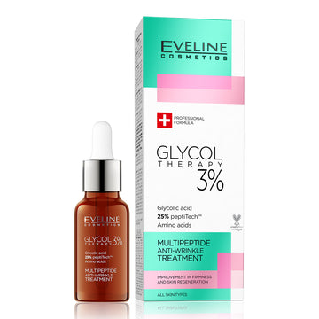 Αντιρυτιδικός ορός προσώπου 3% Eveline Glycol Therapy 18 ml
