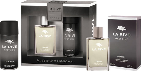 Σετ δώρου La Rive Grey Line, άρωμα + αποσμητικό