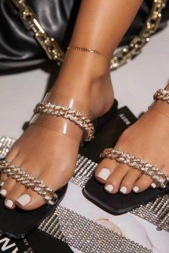 Σανδάλια με ίσια σόλα και ίσιο κόψιμο από οικολογικό δέρμα