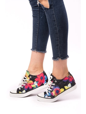 Αθλητικά παπούτσια casual με φλοράλ σχέδιο CH2606-100