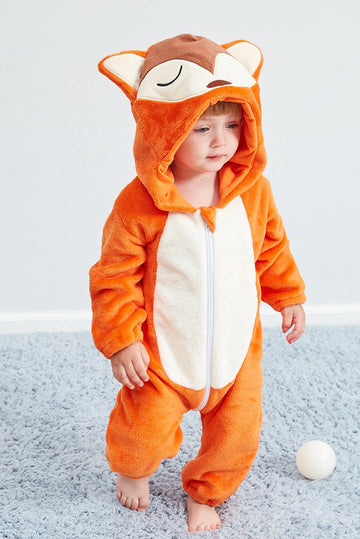 Πιτζάμα ολόσωμη (kigurumi) για μωρά από απαλό και χνουδωτό ύφασμα CLD131-19