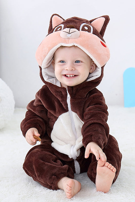 Πιτζάμα ολόσωμη kigurumi για μωρά από μαλακό και αφράτο ύφασμα CLD143-8
