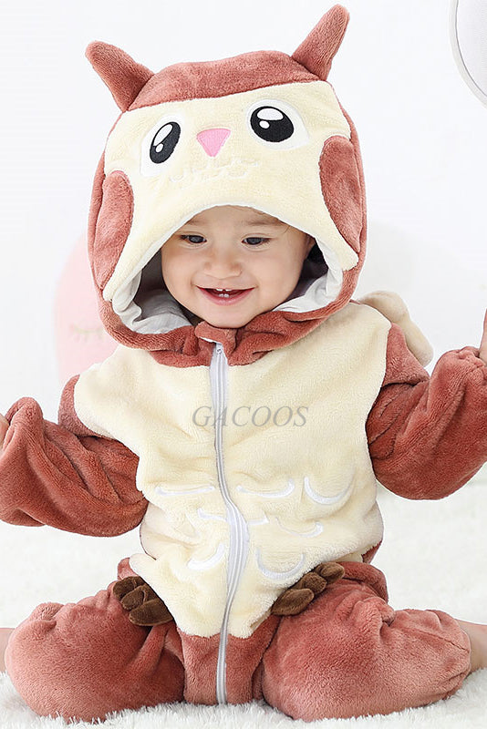 Βρεφική πιτζάμα ολόσωμη kigurumi από απαλό και χνουδωτό ύφασμα CLD150-2218
