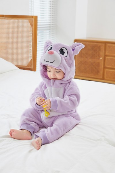 Πιτζάμα ολόσωμη kigurumi για μωρά από απαλό και χνουδωτό ύφασμα CLD158-112