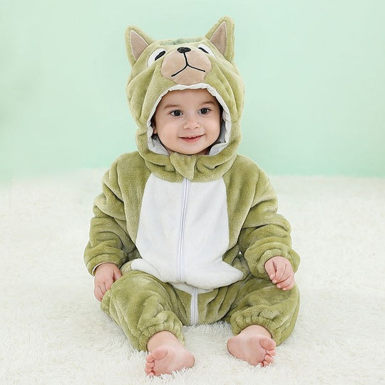 Πιτζάμα-ολόσωμη φόρμα kigurumi για βρέφη, από μαλακό και αφράτο ύφασμα, CLD161-11121