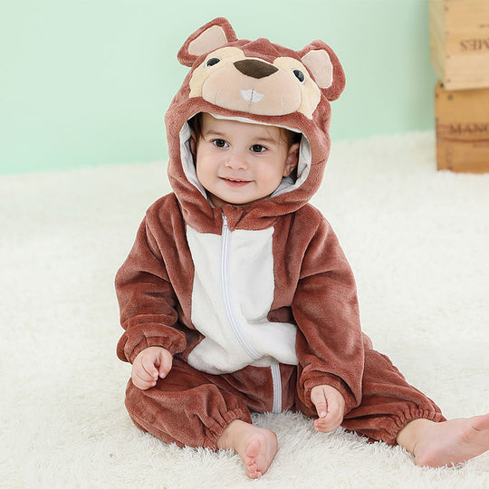 Βρεφική πιτζάμα kigurumi ολόσωμη από απαλό και χνουδωτό ύφασμα, CLD165-82