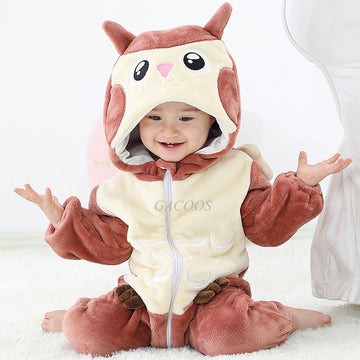 Βρεφική πιτζάμα ολόσωμη kigurumi από απαλό και χνουδωτό ύφασμα, CLD166-82