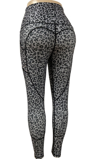 Κολάν ψηλόμεσο με animal print σχέδιο D798-9918