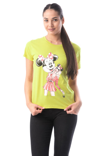 Μπλουζάκι κοντομάνικο με στάμπα Minnie Mouse E293-991