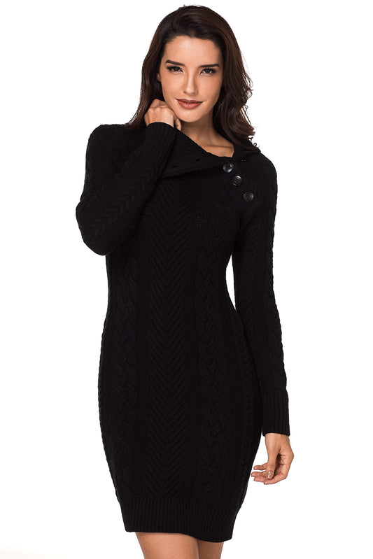 Φόρεμα bodycon πλεκτό με φαρδύ γιακά G687-1