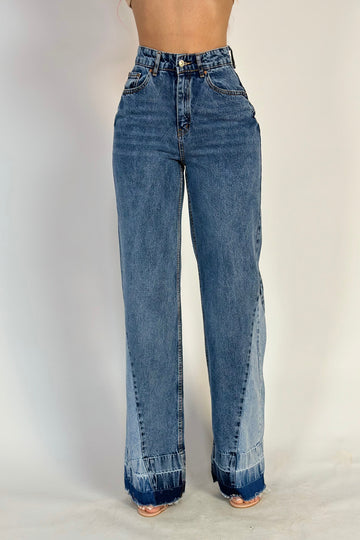 Casual boyfriend jeans με ψηλή μέση και ενσωματωμένο ύφασμα G784-4