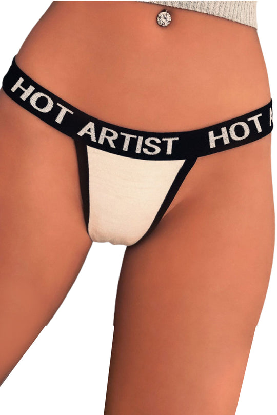 Σλιπ σπορ brazilian με ελαστική ζώνη με την επιγραφή "HOT ARTIST" GS616-211