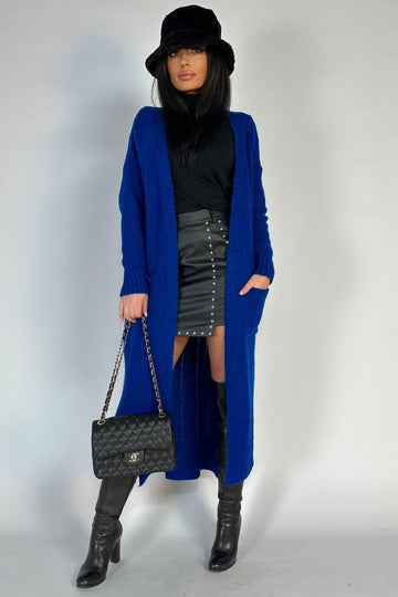 Μακριά ζακέτα, OVERSIZE, από ελαφρώς ελαστικό πλεκτό ύφασμα H748-4
