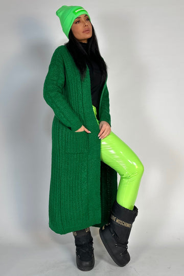 Μακριά ζακέτα, OVERSIZE, από ελαφρώς ελαστικό πλεκτό ύφασμα H750-12