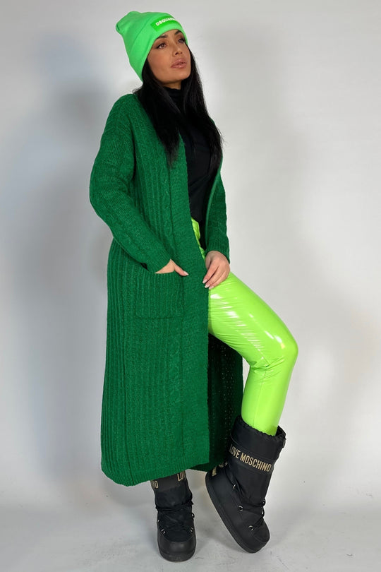 Μακριά ζακέτα, OVERSIZE, από ελαφρώς ελαστικό πλεκτό ύφασμα H750-12
